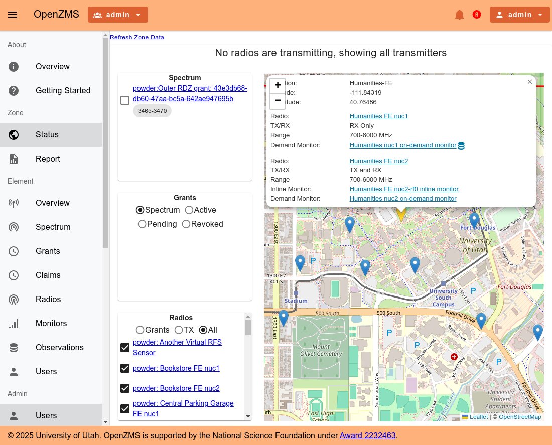 RDZ-in-RDZ Experiment OpenZMS Status Monitor